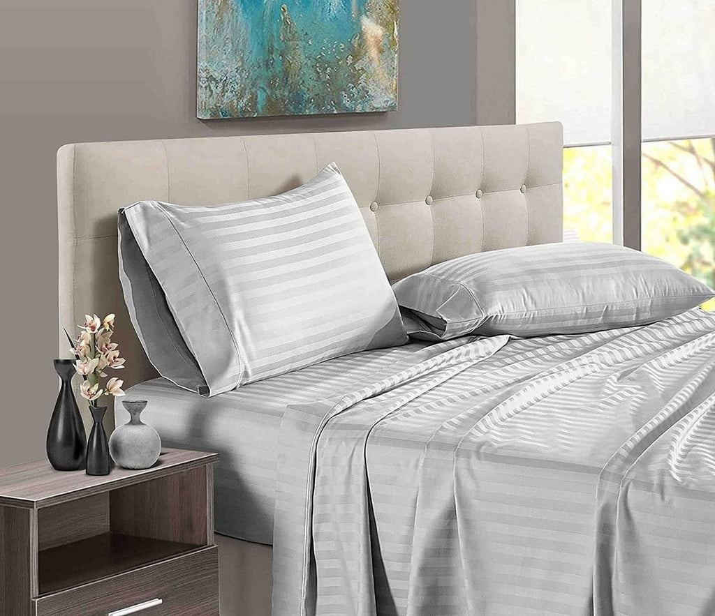 Cooling Sateen 4 Piece 100% Egyptian Cotton Bed Sheets Set - Luxury Soft & Sheets - Deep Pocket of 16" Inch - Hotel Style Silky Bedd... - Cooling Hotel Quality Bedding Sheets and Pillowcases - Default Title