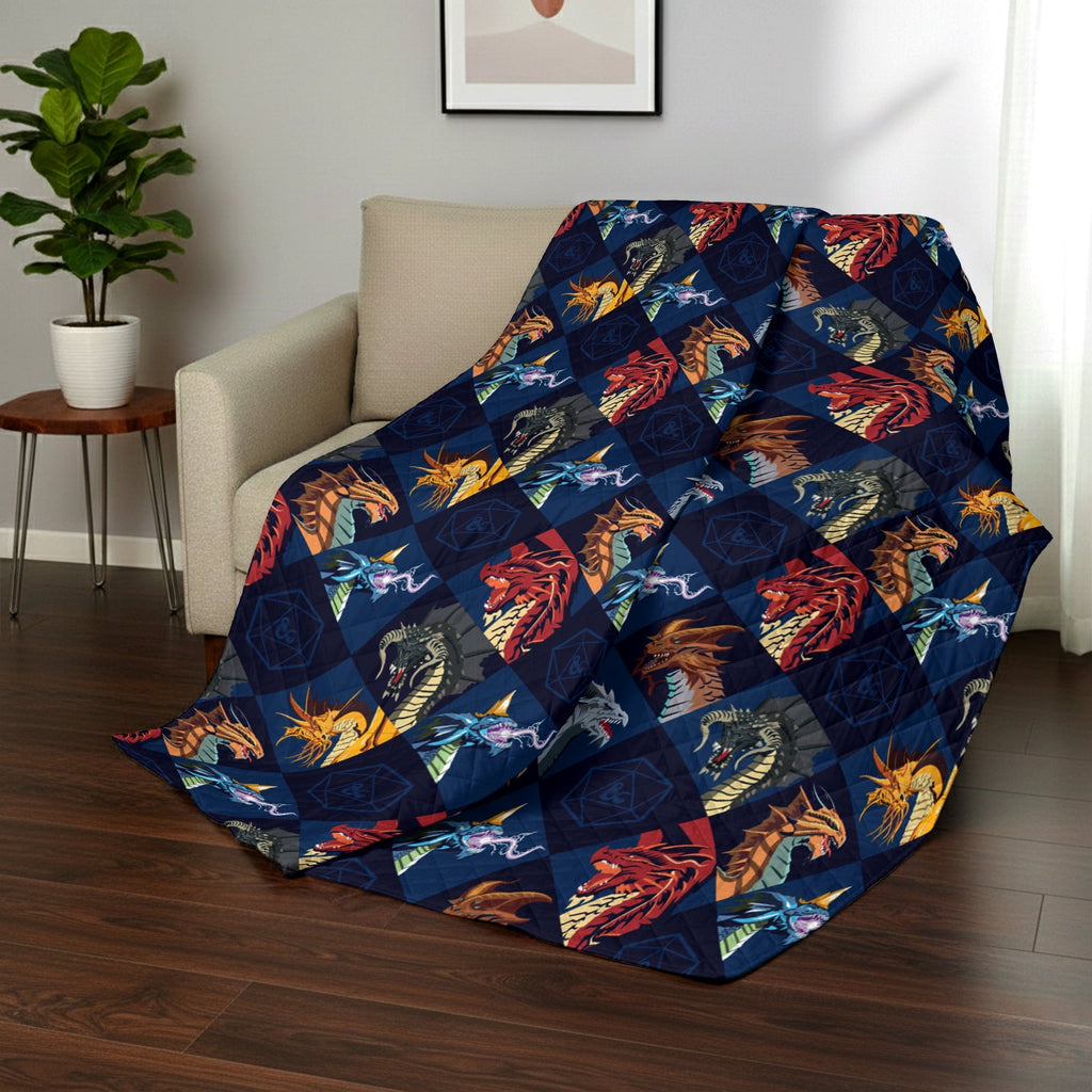Cozy Fleece Quilted Throw Blanket 60x80 inches, Kids Character Bedding - Super Soft Reversible Sherpa Flannel Blanket Detail
