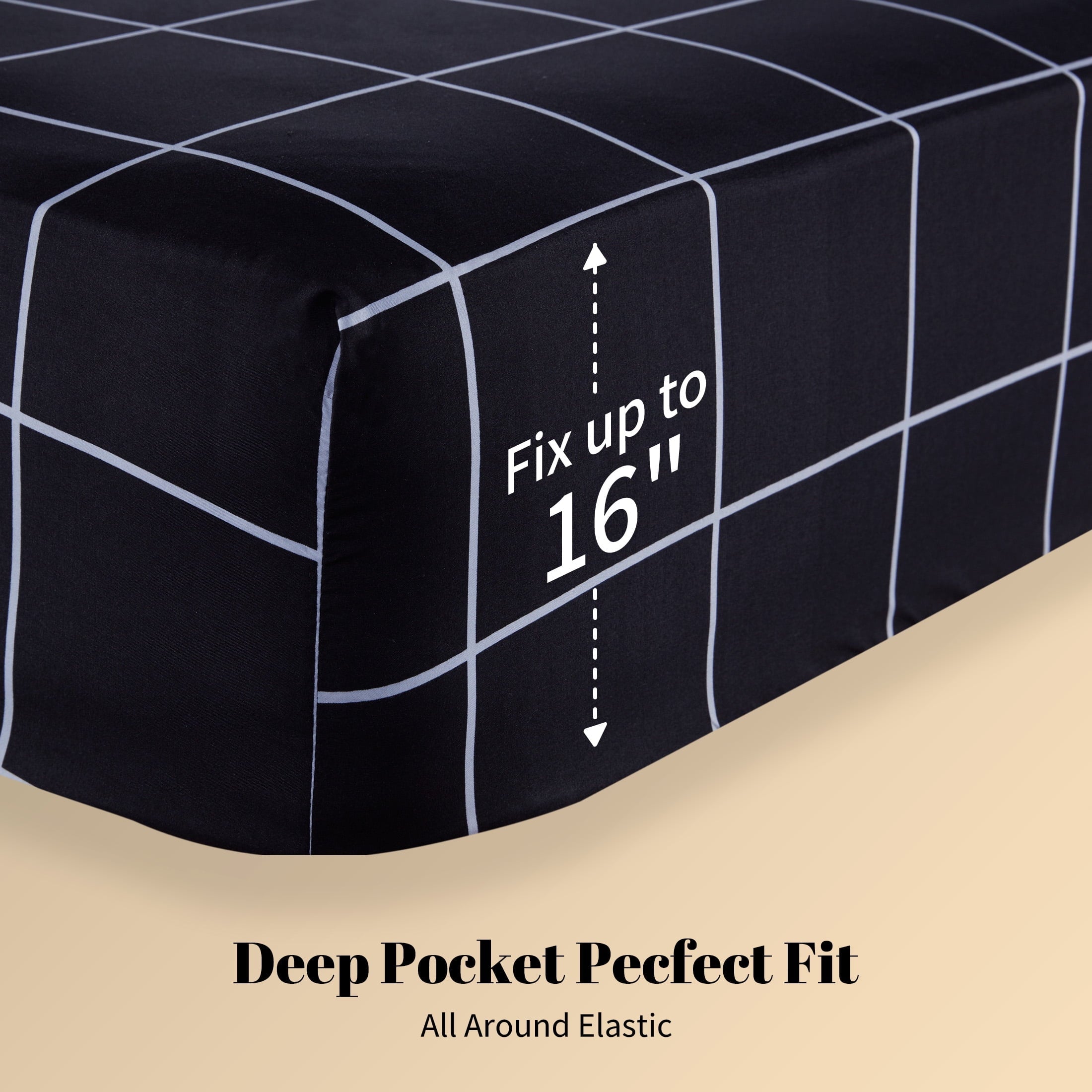 Wrinkle-Resistant Full Bed Sheet Set, 4 Pieces Breathable & Super Soft, Easy Care Printed Microfiber with Deep Pocket & Envelope Closur... - Premium Ultra-Soft Pillowcase Pair for Sleeping Detail