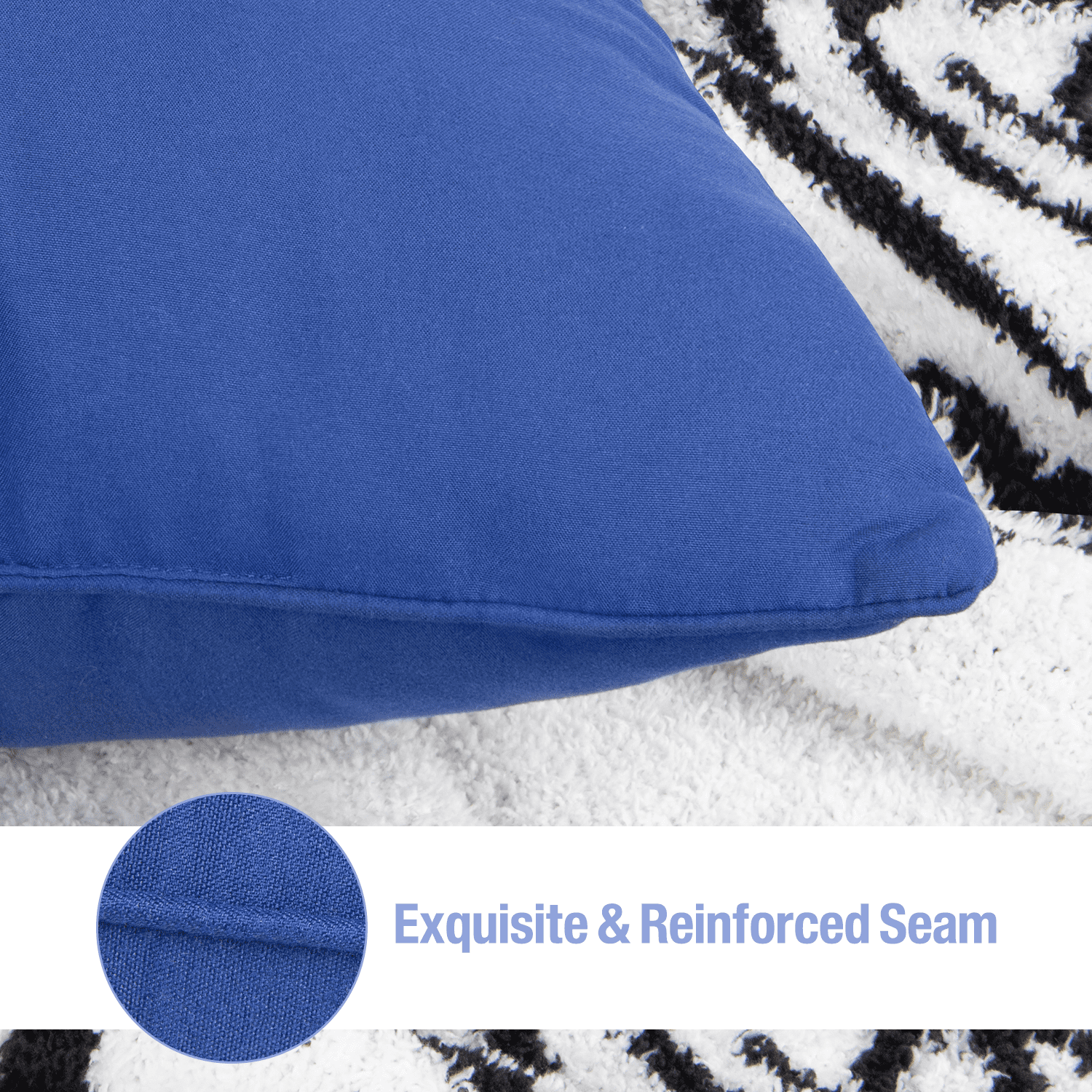 Fluffy Shredded Throw Pillow Inserts Set of 2, Indoor Decorative 18x18 inches Square Pillows for Couch, Sofa, Bed, Supportive Cushion... - Hotel Quality Plush Sleeping Pillows Detail