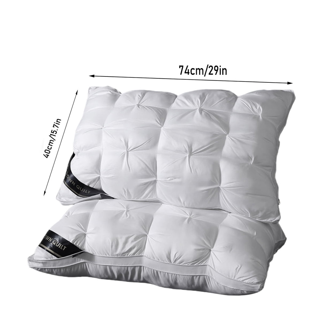 Ergonomic Memory Foam 2-Pack White Twisted Bed Pillows (20" x 16.5") - Soft Plush Down Alternative, Breathable and Hypoallergenic, Standard... - Orthopedic Shredded Foam Bed Pillow Set Detail