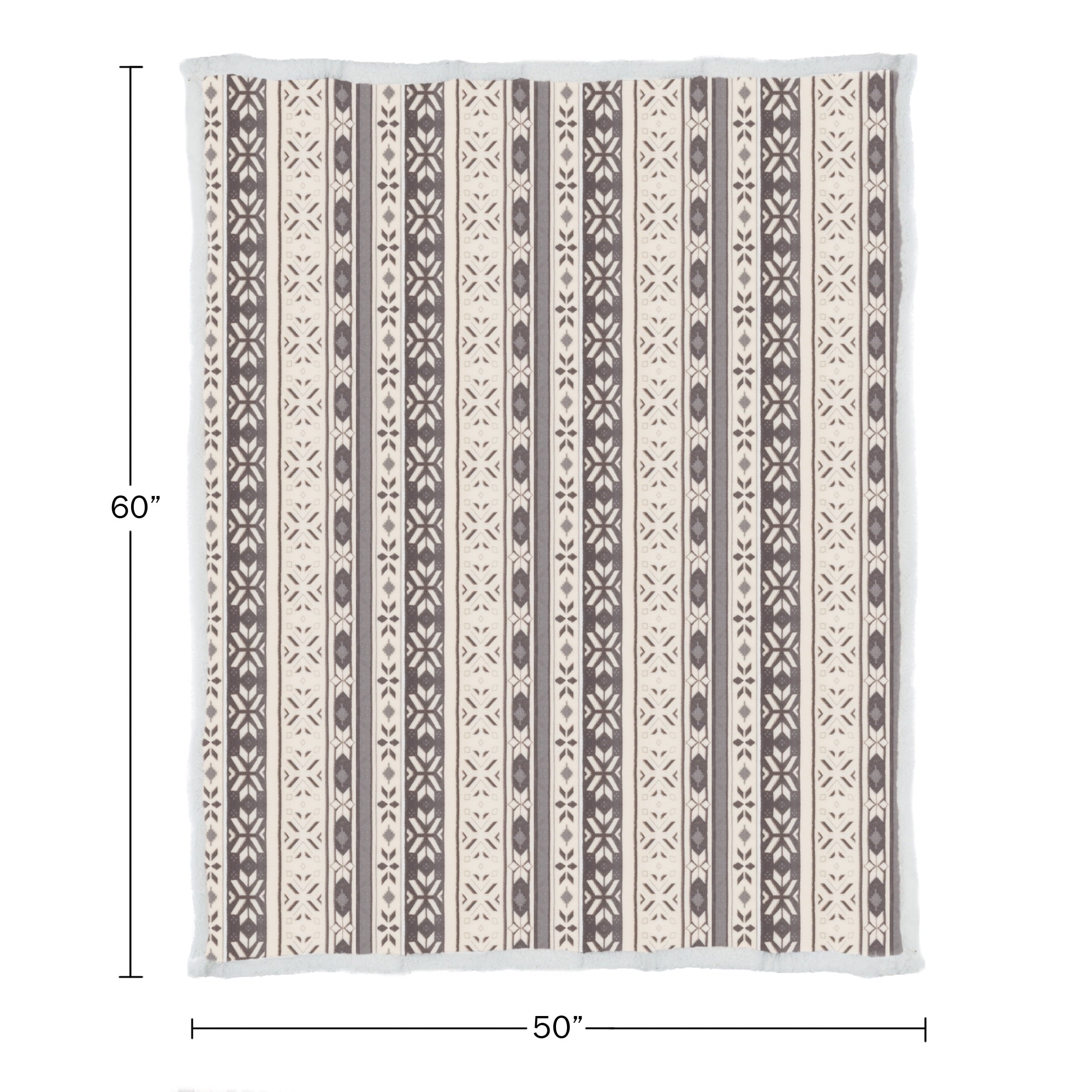 Cozy Fleece 50x60-Inch Machine Washable Fleece Blanket with Snowflakes - Lightweight Plush Warm Blanket for All Seasons Detail