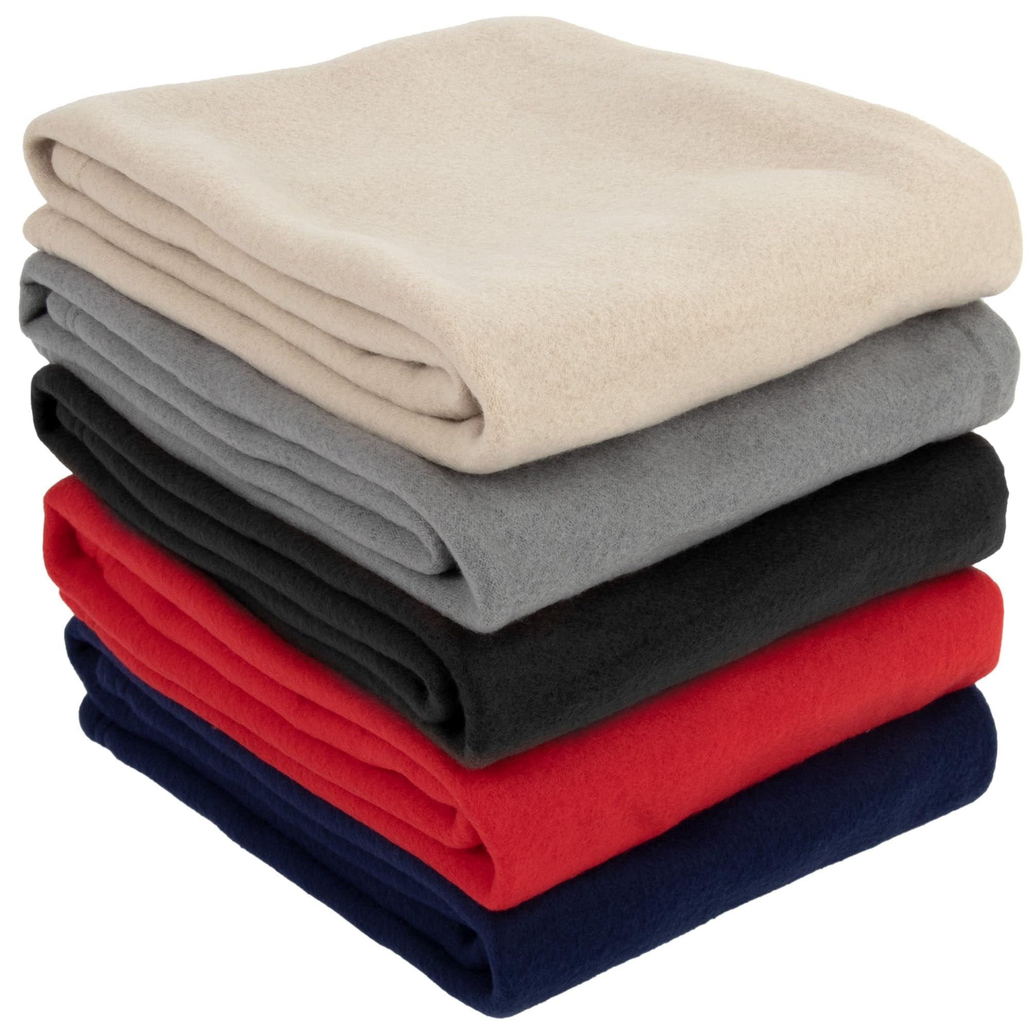 Cozy Fleece 24 pack Adult Soft Fleece 40"L x 30"L Twin Throw Blankets for Homeless, Wedding Favors, Home in Assorted Colors - Cozy Fleece Throw Blanket for Couch & Bed Detail