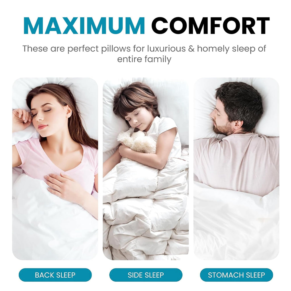 Ergonomic Memory Foam 2-Pack Standard Bed Pillows – Soft, Breathable & Hypoallergenic for Better Sleep - Ergonomic Memory Foam Pillow for Neck Pain Support Detail