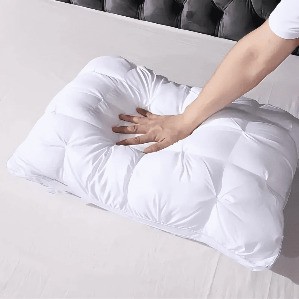 Fluffy Shredded Queen Size Bed Pillows Set of 2, Hotel Quality, Down Alternative Gusseted Bed Pillows for Side, Back, or Stomach Slee... - Orthopedic Shredded Foam Bed Pillow Set Detail