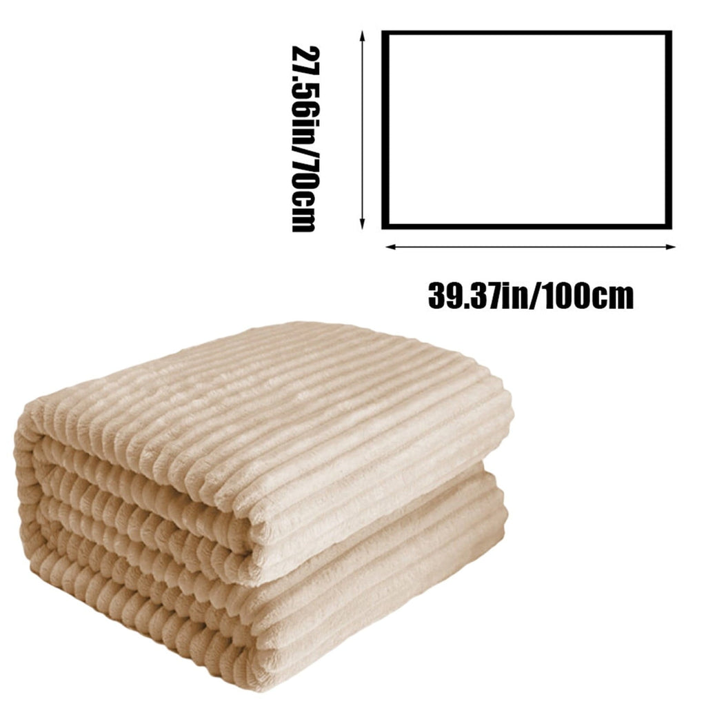 Lightweight Warm Extra Large Throw Blanket for Couch Home Office Hotel 100% Cotton Super Soft Blanket for Adult 47"x70" Khaki - Luxury Knitted Decorative Throw Blanket with Fringes Detail
