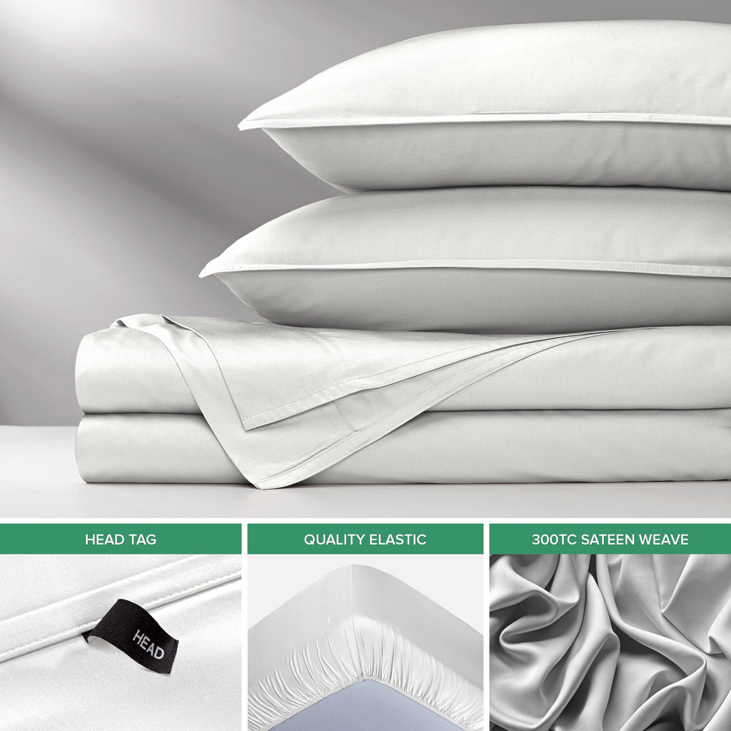 Ultra-Soft Sheets King Size Bed Sheet 4 Piece Set, Genuine 100% Organic Bamboo Viscose, Luxuriously Soft & Cooling, Double Stitc... - Cooling Hotel Quality Bedding Sheets and Pillowcases Detail
