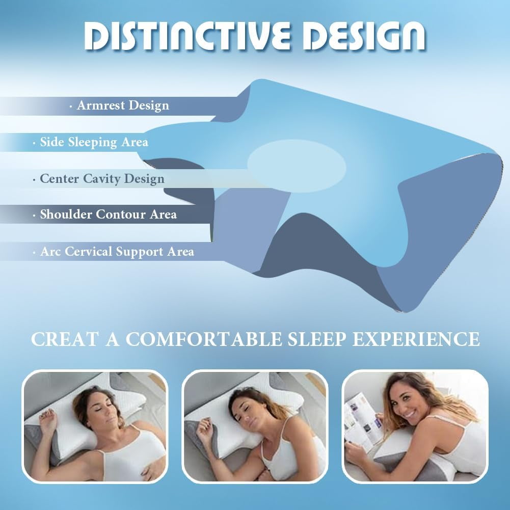 Decorative Plump Airway Pro Sleep Apnea Pillow, Airway Pro Cervical Pillow - All-Night Neck Support, Ergonomic Pillows for All Sleepin... - Decorative Throw Pillow Cushion for Sofa & Bed Detail