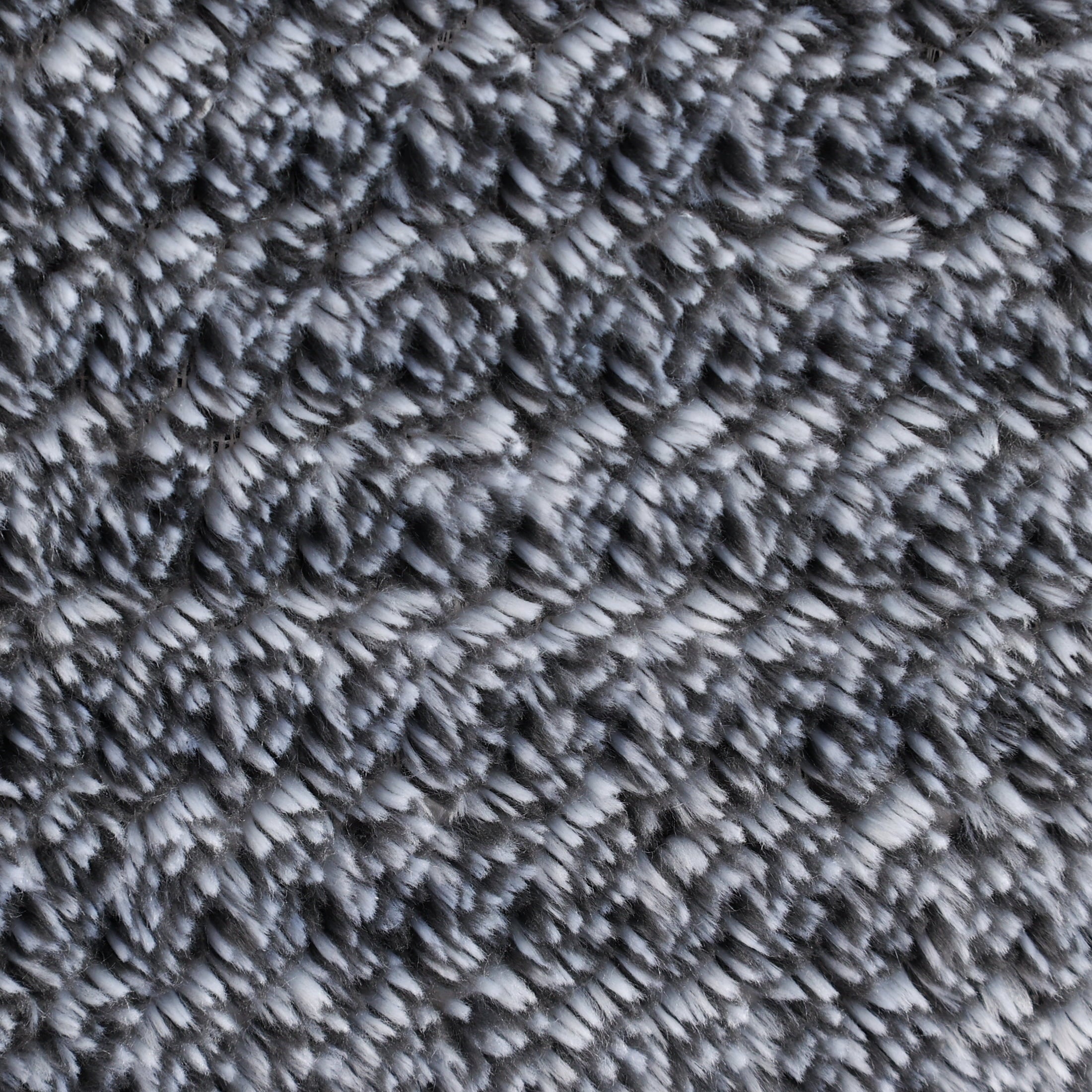 Decorative Knitted Plush Textured Heathered Soft Oversized Throw Blanket, Gray - Super Soft Reversible Sherpa Flannel Blanket Detail