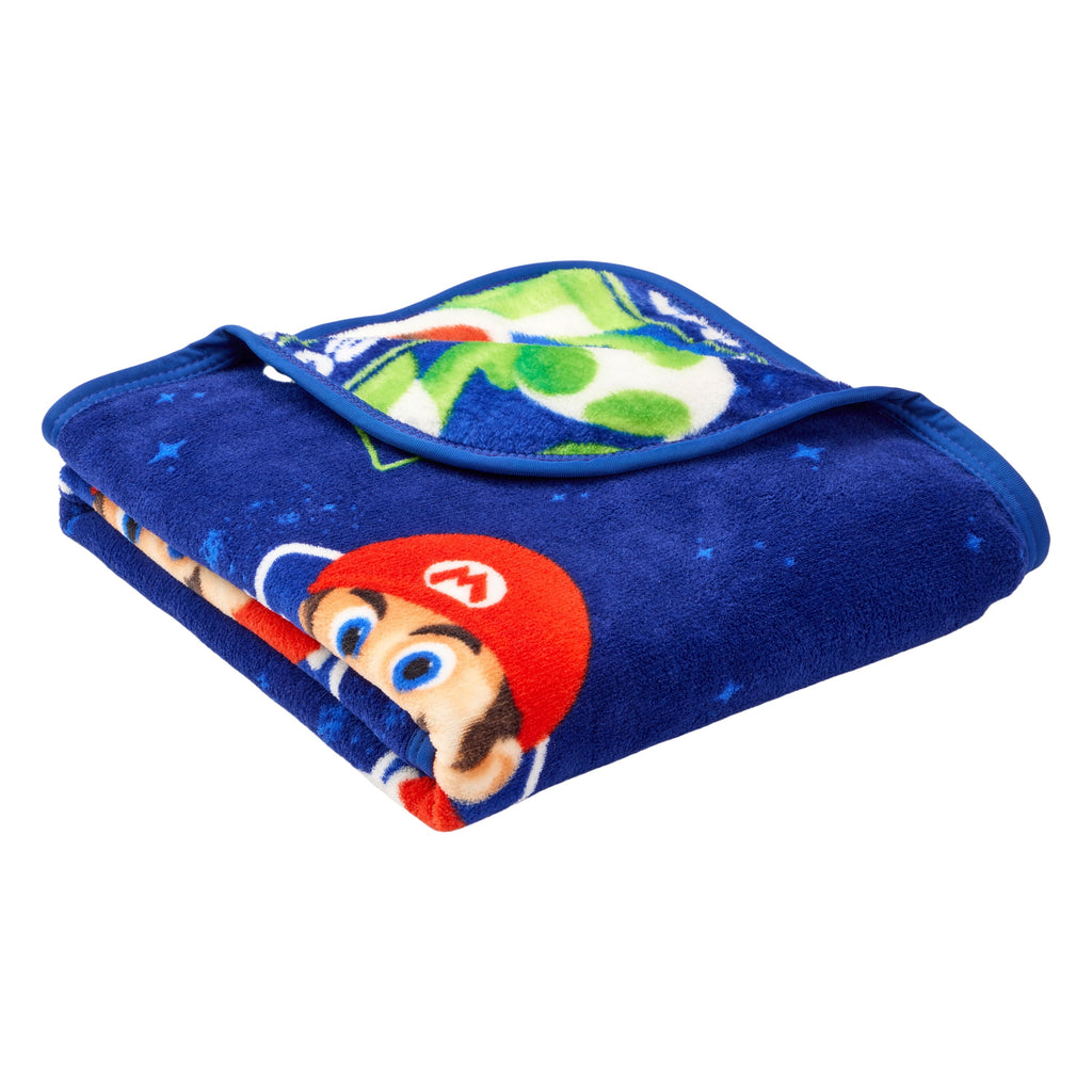 Cozy Fleece Galaxy Movie Kids Blue Print Fleece Throw Blanket, 46 x 60 - Lightweight Plush Warm Blanket for All Seasons Detail