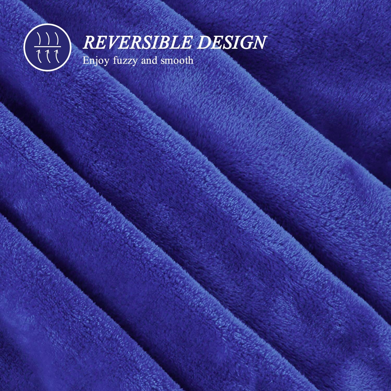 Lightweight Warm Large Navy Fleece Throw Blankets, Throw Size Soft Fuzzy Blanket for Women Men and s, All Season Lightweight Microfibe... - Lightweight Plush Warm Blanket for All Seasons Detail