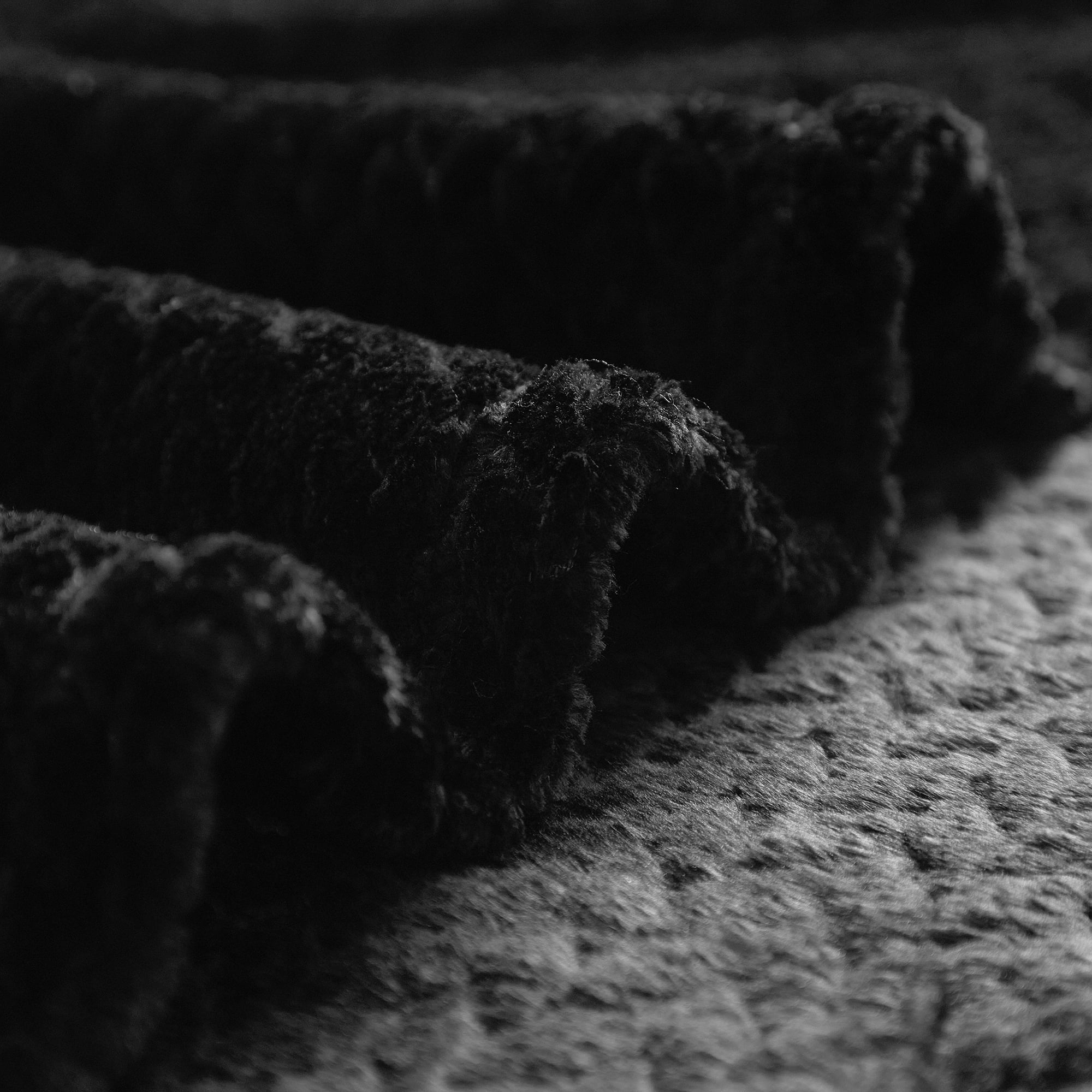 Decorative Knitted Cozy Textured Plush Throw Blanket, Black, 50"x60" All Ages - Lightweight Plush Warm Blanket for All Seasons Detail