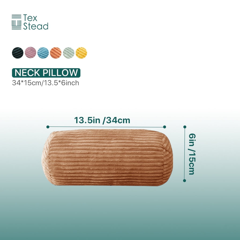 Hotel Collection Multifunctional Long Pillow- uitable for yoga,Lumbar and Neck Support Roll Pillow- Orange（6"x14") - Decorative Throw Pillow Cushion for Sofa & Bed Detail