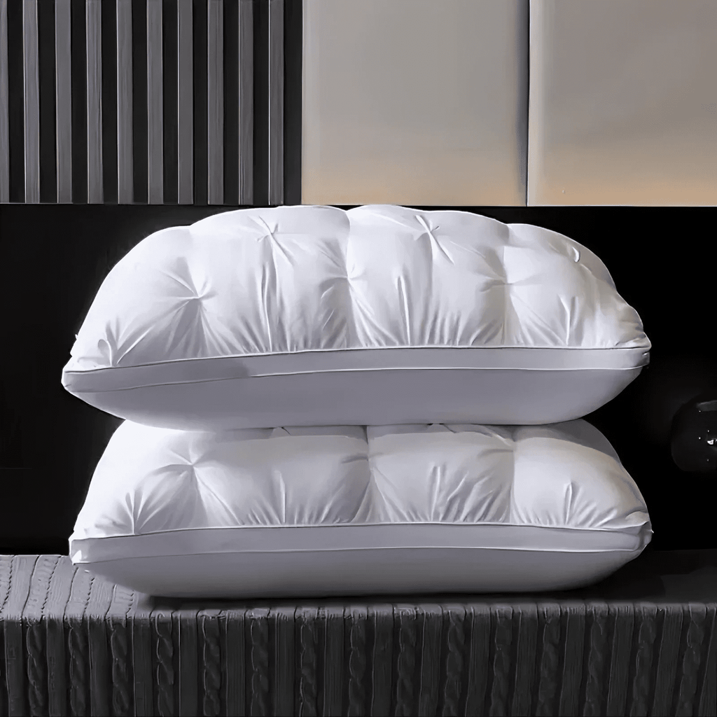 Fluffy Shredded Queen Size Bed Pillows Set of 2, Hotel Quality, Down Alternative Gusseted Bed Pillows for Side, Back, or Stomach Slee... - Orthopedic Shredded Foam Bed Pillow Set Detail