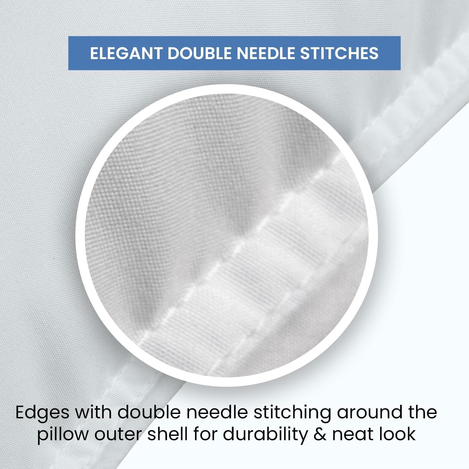 Ergonomic Memory Foam Ryotei Economy Bulk Hotel Pillows 20"x26" Standard (Pack of 12) | Premium Cluster Fiber Fill | Soft Down Alternative ... - Ergonomic Memory Foam Pillow for Neck Pain Support Detail