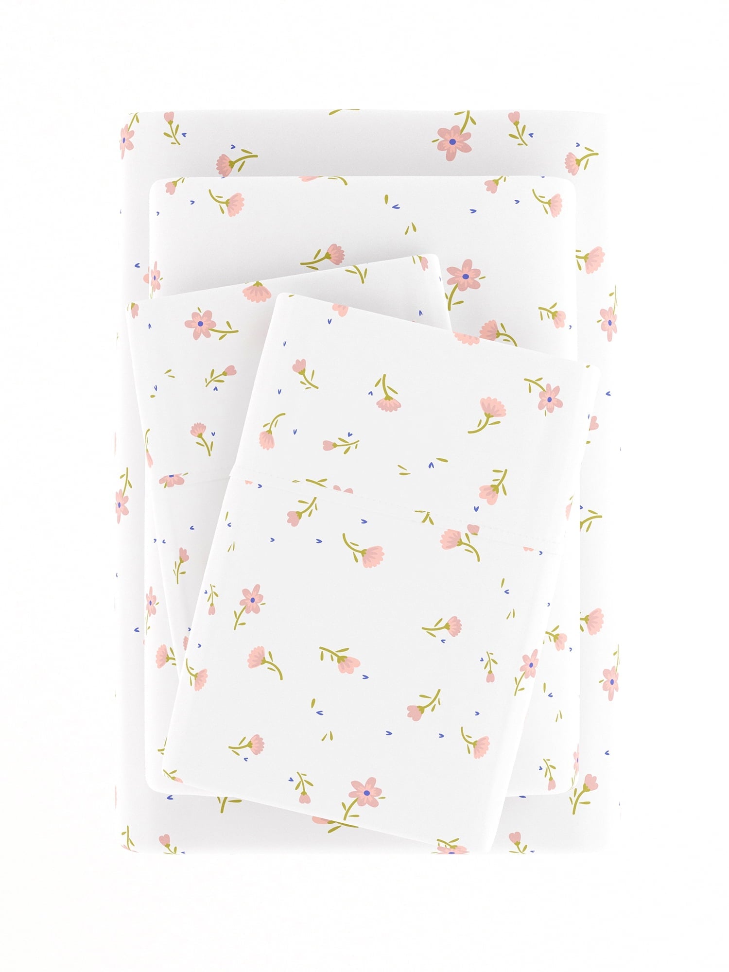 Ultra-Soft Ultra Soft & Breathable Wrinkle Free Bed Sheets Set - Floral Pink Farmhouse Patterned for Twin Size Bedding - Premium Ultra-Soft Pillowcase Pair for Sleeping Detail