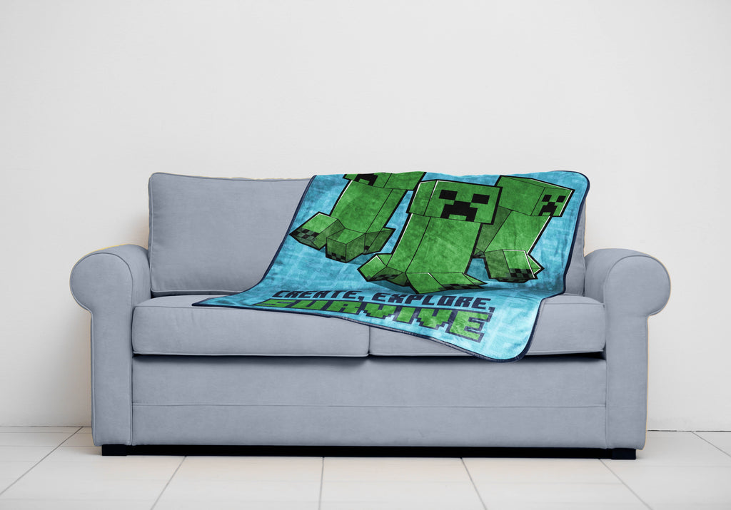 Reversible Sherpa Kids Silk Touch Throw Blanket, 46 x 60, Microfiber, Blue - Cozy Fleece Throw Blanket for Couch & Bed - Default Title