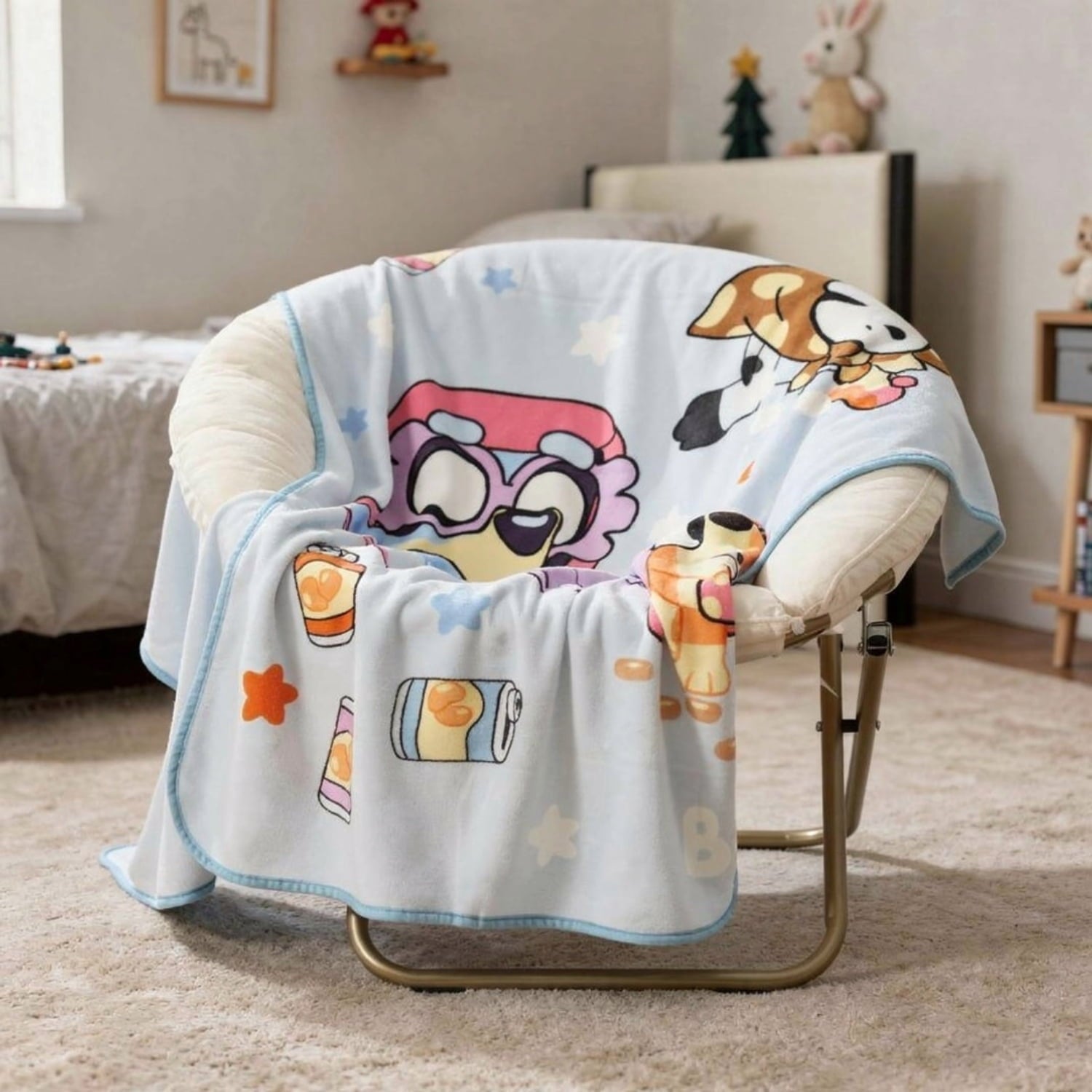 Decorative Knitted Family Kids Throw Blanket, Soft Coral Fleece, Multicolor, 46" x 60" - Super Soft Reversible Sherpa Flannel Blanket Detail