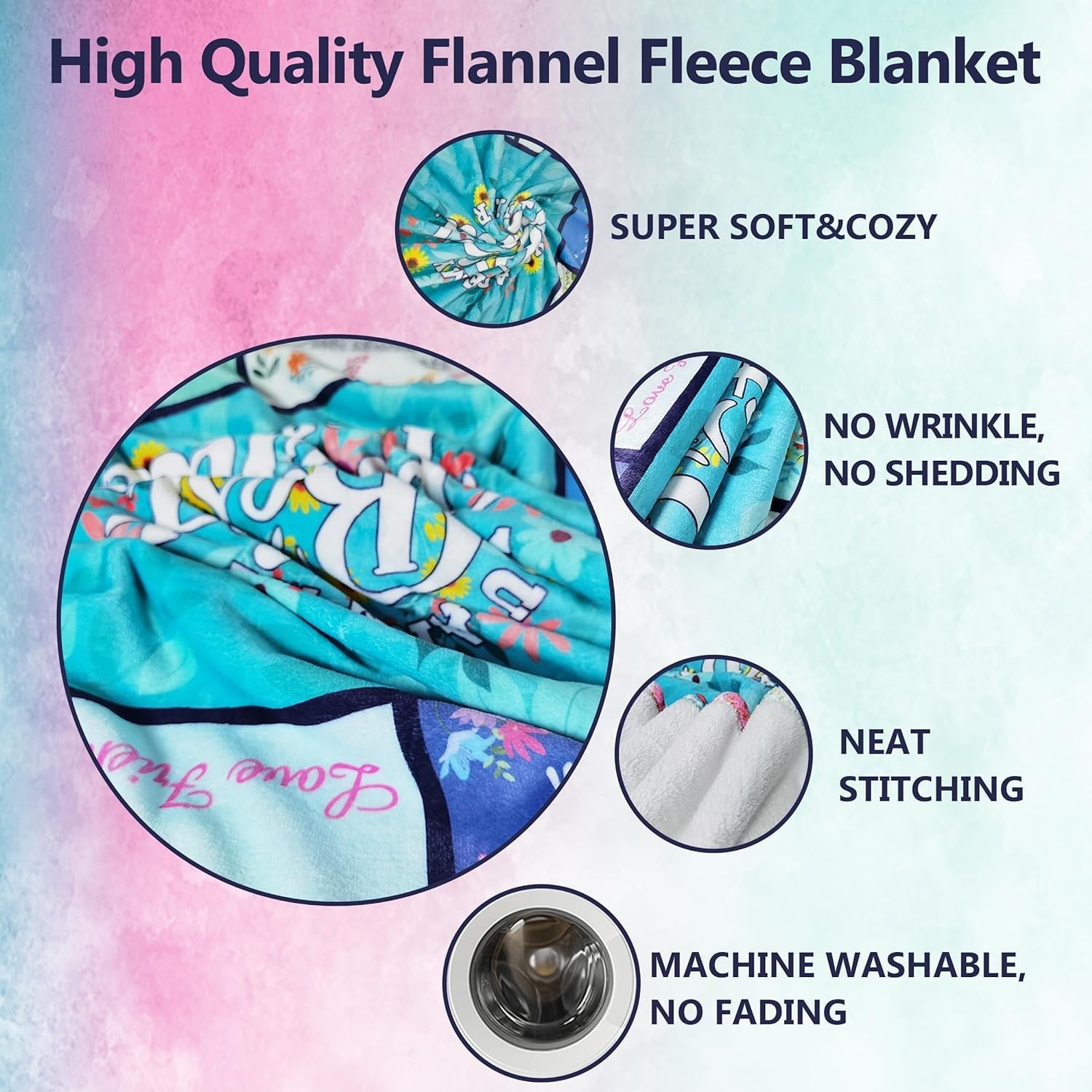 Super Soft Flannel Sister Gifts Blanket for Birthday, Mother's Day, Christmas - Big Sister Gift Ideas - Lightweight Plush Warm Blanket for All Seasons Detail