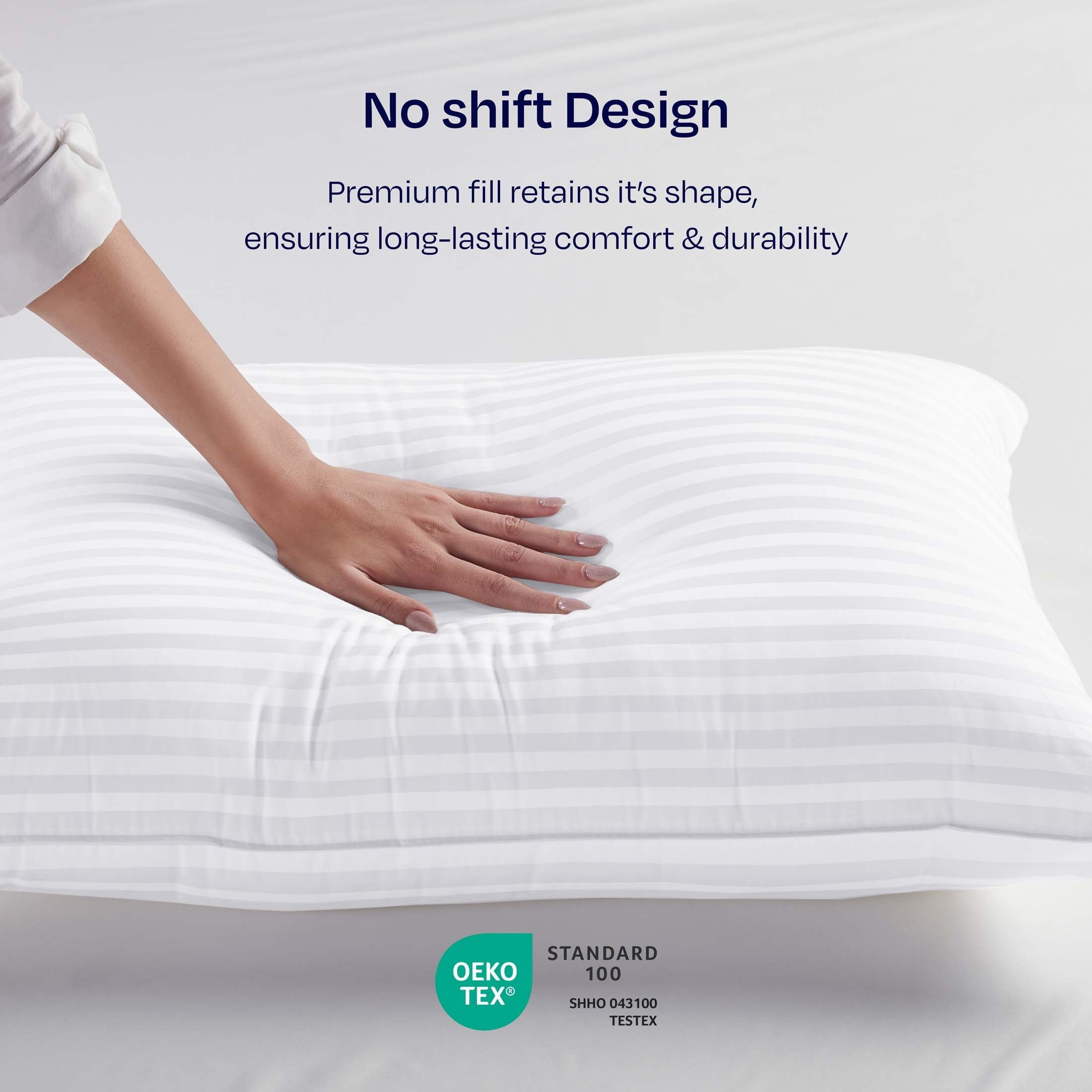 Decorative Plump 2-Pack Comfort Bed Pillows Standard size set of 2 for Sleeping, Pillows, for Back, Stomach or Side Sleepers, 20 x 26 ... - Orthopedic Shredded Foam Bed Pillow Set Detail