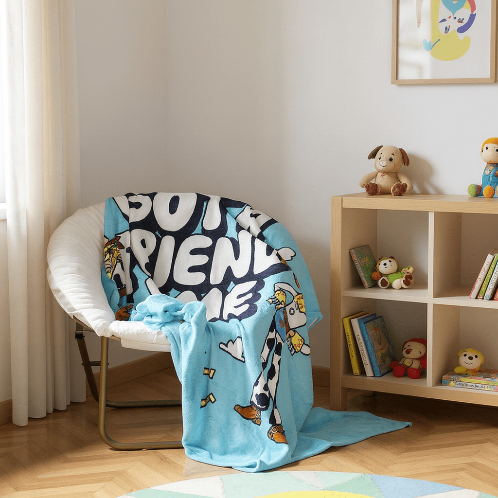 Cozy Fleece Kids Silk Touch Throw Blanket, You've Got a Friend, Multicolor, 62" x 90" - Super Soft Reversible Sherpa Flannel Blanket - Default Title