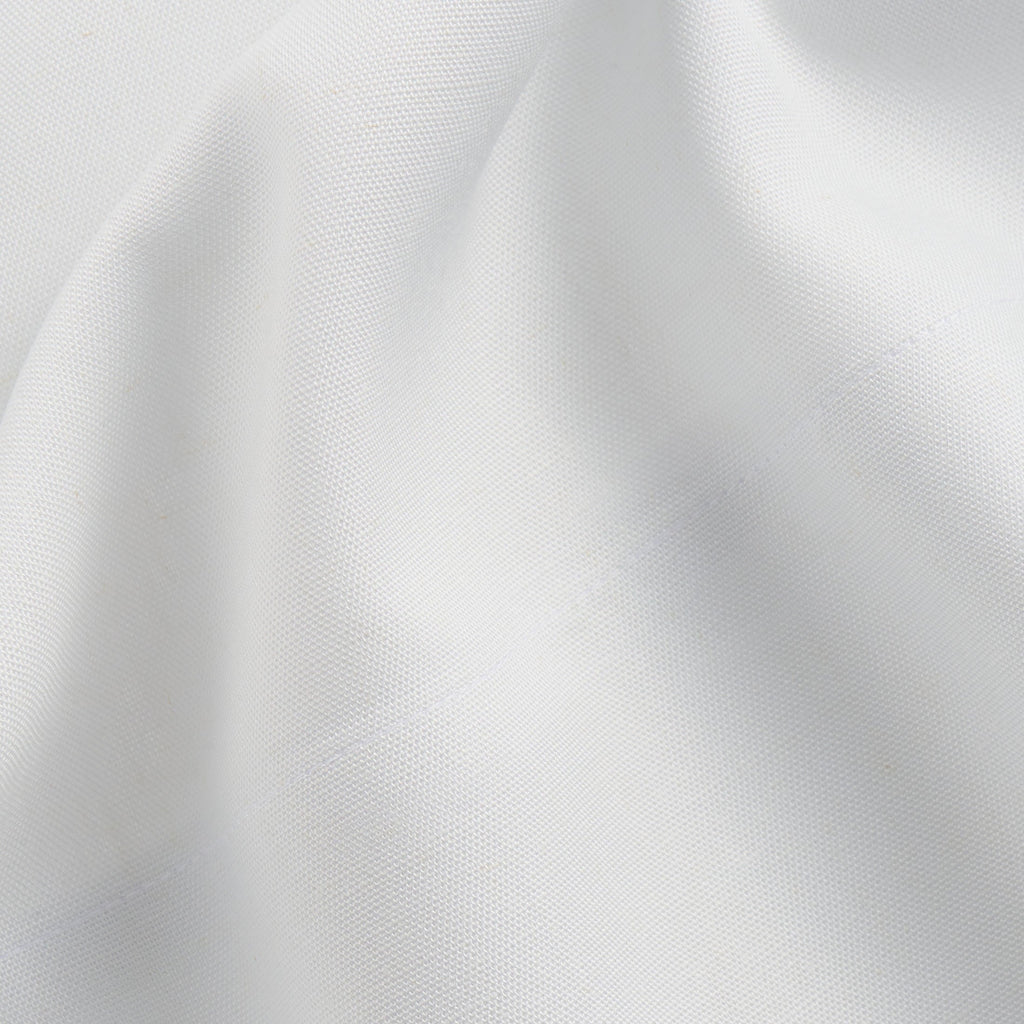 Ultra-Soft 4-Piece White Lyocell & Linen Blend Percale Bed Sheet Set, Queen - Luxury Bed Sheet Set with Deep Pockets Detail