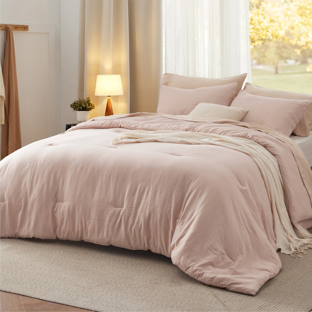 Hypoallergenic Cloud 2 Pieces Twin Comforter Bedding Set, Pink Comforter Set for All Seasons, 1 Lightweight Prewashed Comforter and 1 Pill... - Hypoallergenic Ultra-Fluffy Quilt for Winter Detail