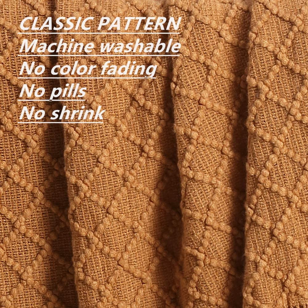 Cozy Fleece Home Decor Rustic Couch Sofa Chair Bed Throw Blanket, Soft Warm Light Weight in Spring Summer (50''X60'' Brown) - Lightweight Plush Warm Blanket for All Seasons Detail
