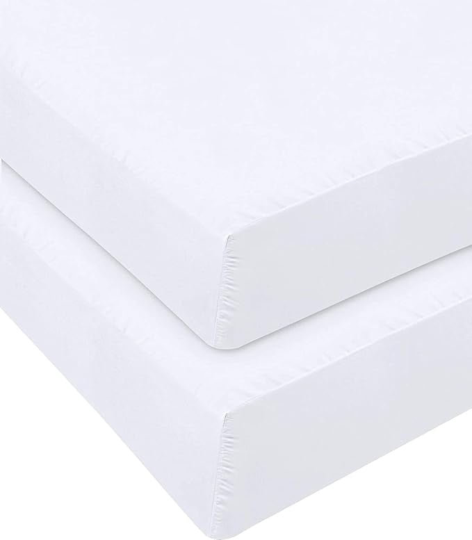 Breathable Luxury Jersey Knit Microfiber 2 Twin XL Fitted Bottom Bed Sheets (2-Pack) 1800 Ultra Soft - Hypoallergenic - 15" Deep Pocket... - Cooling Hotel Quality Bedding Sheets and Pillowcases Detail
