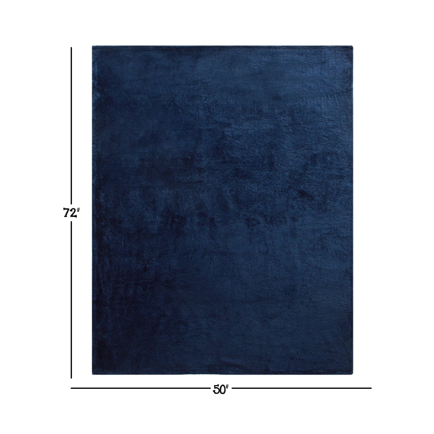 Decorative Knitted Soft, Navy Blue, Oversized, Fuzzy, Throw Blanket for Kids, 72 x 50 inches - Luxury Knitted Decorative Throw Blanket with Fringes Detail