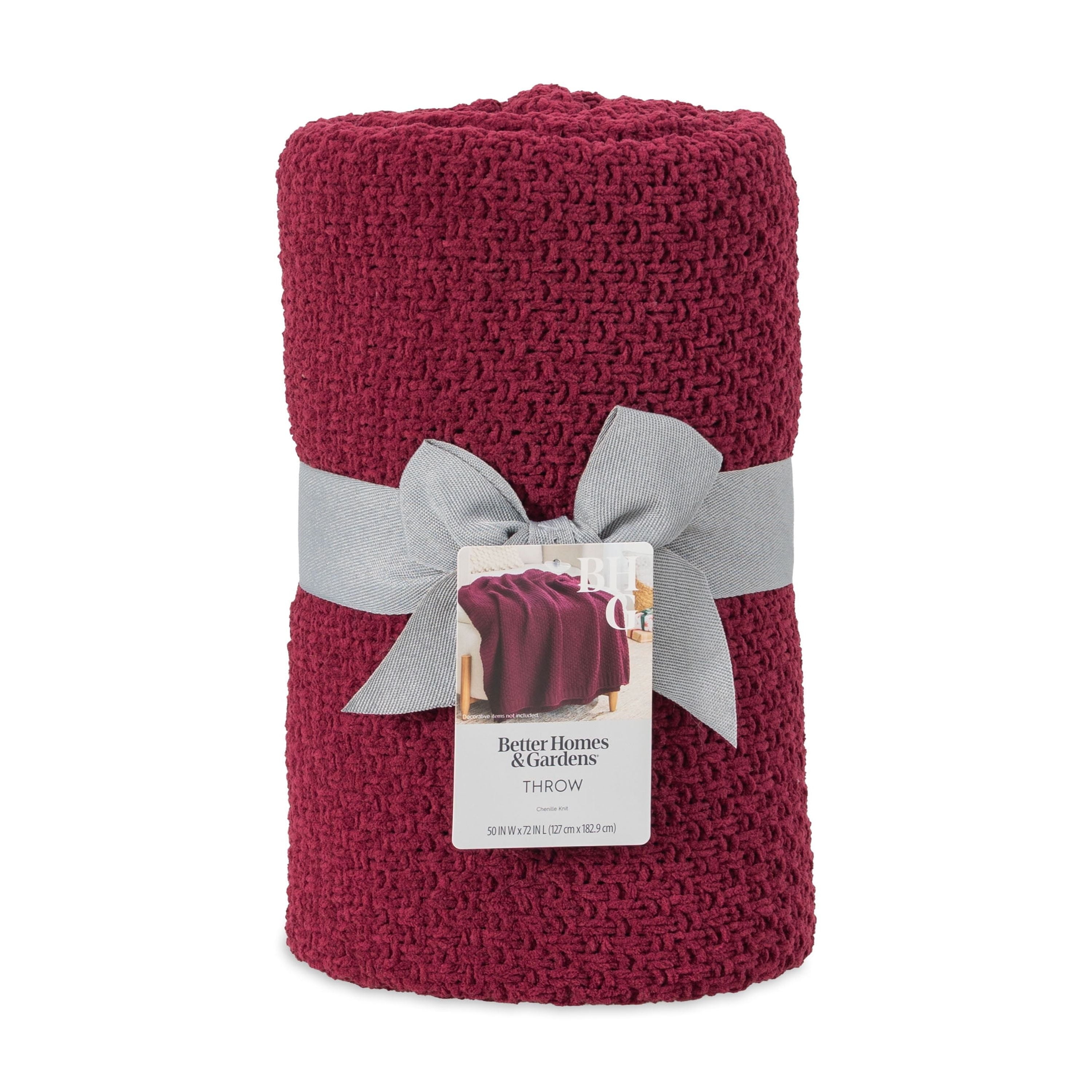 Reversible Sherpa Chenille Knit Super Soft Oversized Throw Blanket, Merlot Wine - Lightweight Plush Warm Blanket for All Seasons Detail