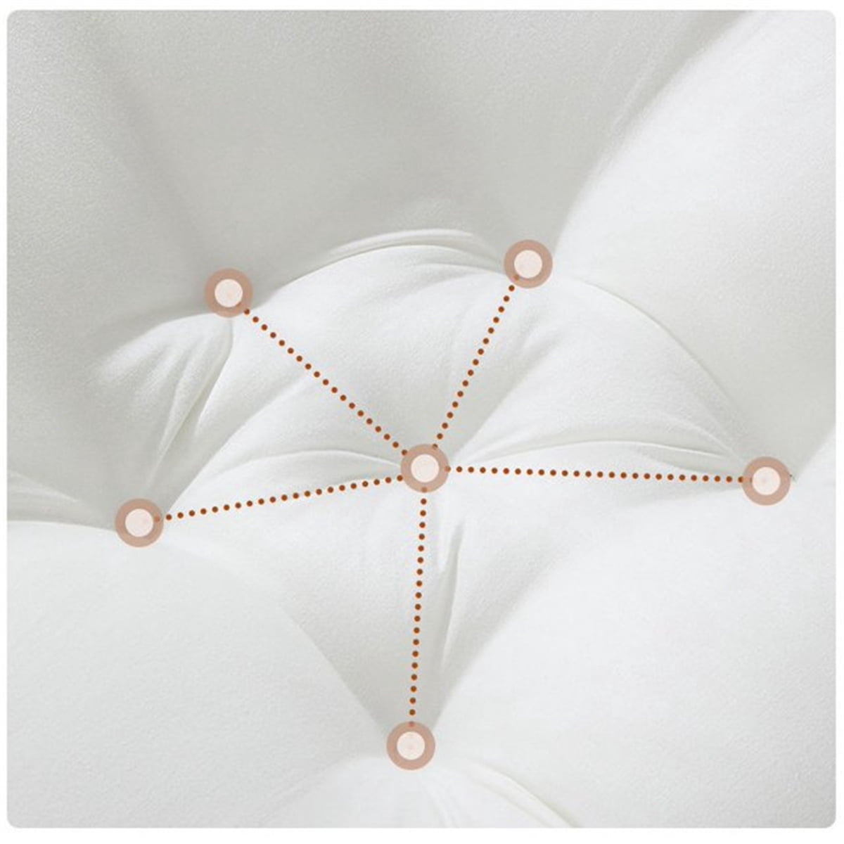 Hotel Collection Happon Soft Breathable Cotton Bed Pillows - Washable - Decorative Throw Pillow Cushion for Sofa & Bed Detail