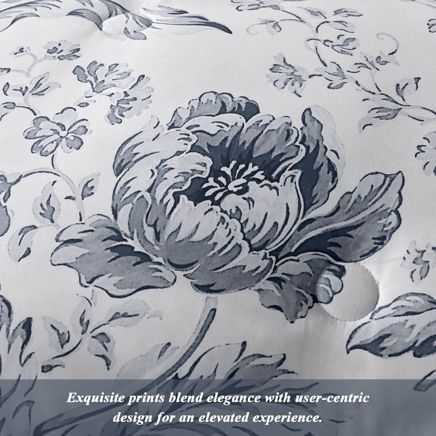 Fluffy Down Alternative Queen Comforter Sets,7-Pieces Reversible Bedding Sets,Bed in a Bag with Comforter,Flat Sheet and Fitted Sheet,Pillowc... - Luxurious Quilted Duvet Cover Set Detail