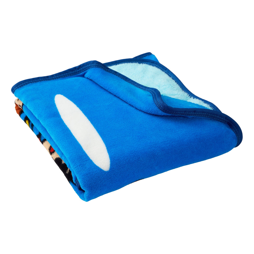 Reversible Sherpa Kids Fleece Throw Blanket 46x60, Nintendo - Luxury Knitted Decorative Throw Blanket with Fringes Detail