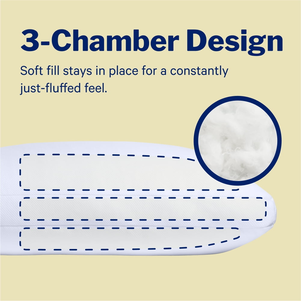 Ergonomic Memory Foam Sleep Essential Cooling Pillow, Standard - Hotel Quality Plush Sleeping Pillows Detail