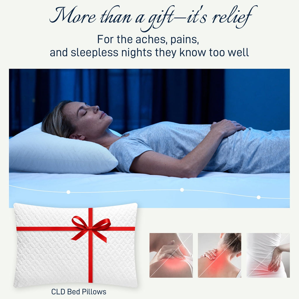 Ergonomic Memory Foam Bed Pillows Cross Cut Memory Foam For Sleeping,Queen Size Bedding Pillow(White), Original Pillow for Sleeping，Adjusta... - Hotel Quality Plush Sleeping Pillows Detail