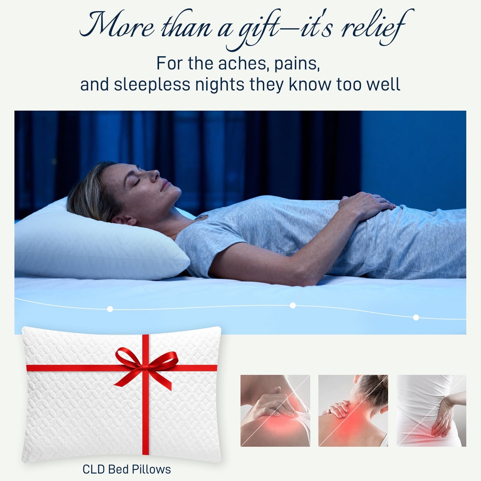 Ergonomic Memory Foam Bed Pillows Cross Cut Memory Foam For Sleeping,Queen Size Bedding Pillow(White), Original Pillow for Sleeping，Adjusta... - Hotel Quality Plush Sleeping Pillows Detail