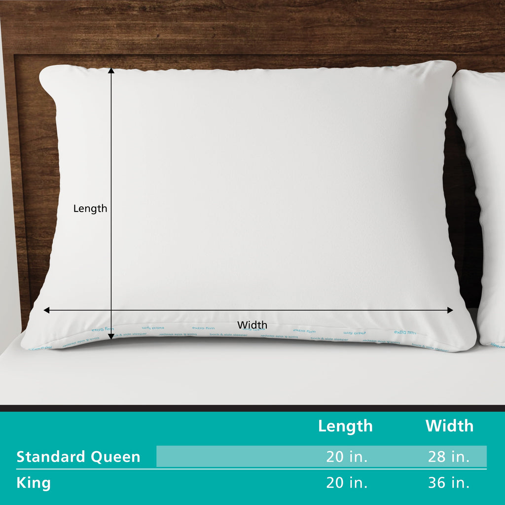 Ergonomic Memory Foam Back & Side Sleeper Bed Pillow, Standard/Queen - Extra Firm Support - Ergonomic Memory Foam Pillow for Neck Pain Support Detail