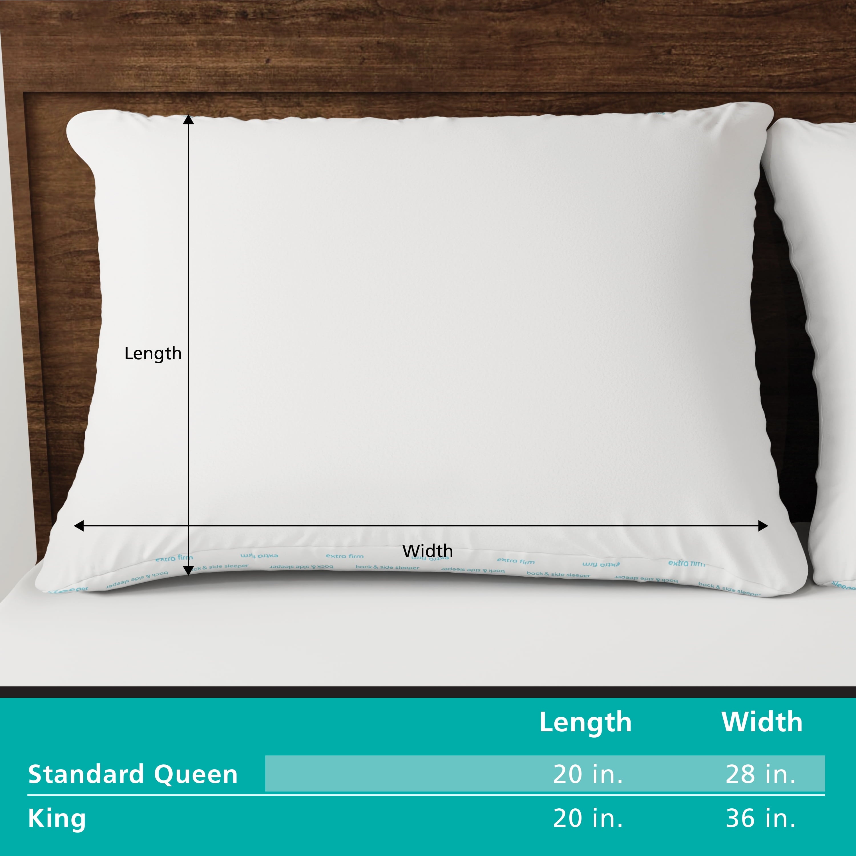 Ergonomic Memory Foam Back & Side Sleeper Bed Pillow, Standard/Queen - Extra Firm Support - Ergonomic Memory Foam Pillow for Neck Pain Support Detail