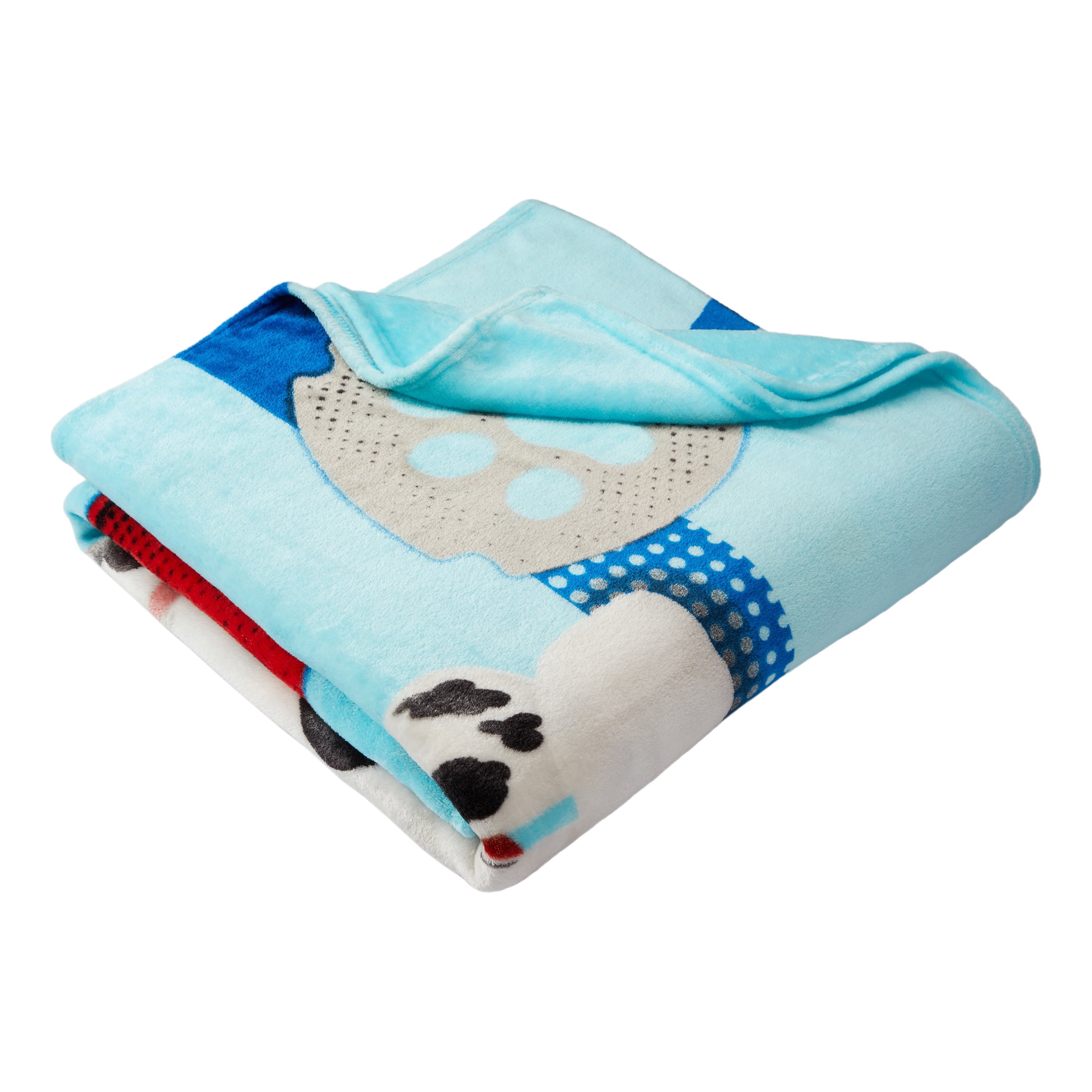 Cozy Fleece Kids Blue Print Fleece Bed Blanket, Twin/Full - Lightweight Plush Warm Blanket for All Seasons Detail