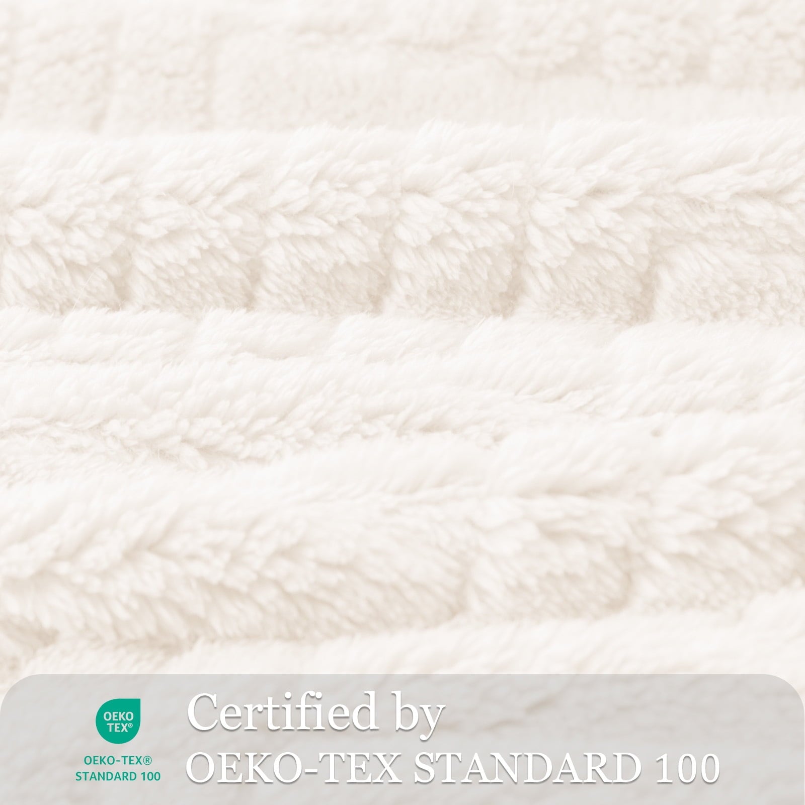 Cozy Fleece Fluffy Fleece Throw Blanket 50"x60" for Couch, Bed, Sofa, Fuzzy Soft Cozy Throw with Decorative Jacquard Pattern for ... - Super Soft Reversible Sherpa Flannel Blanket Detail