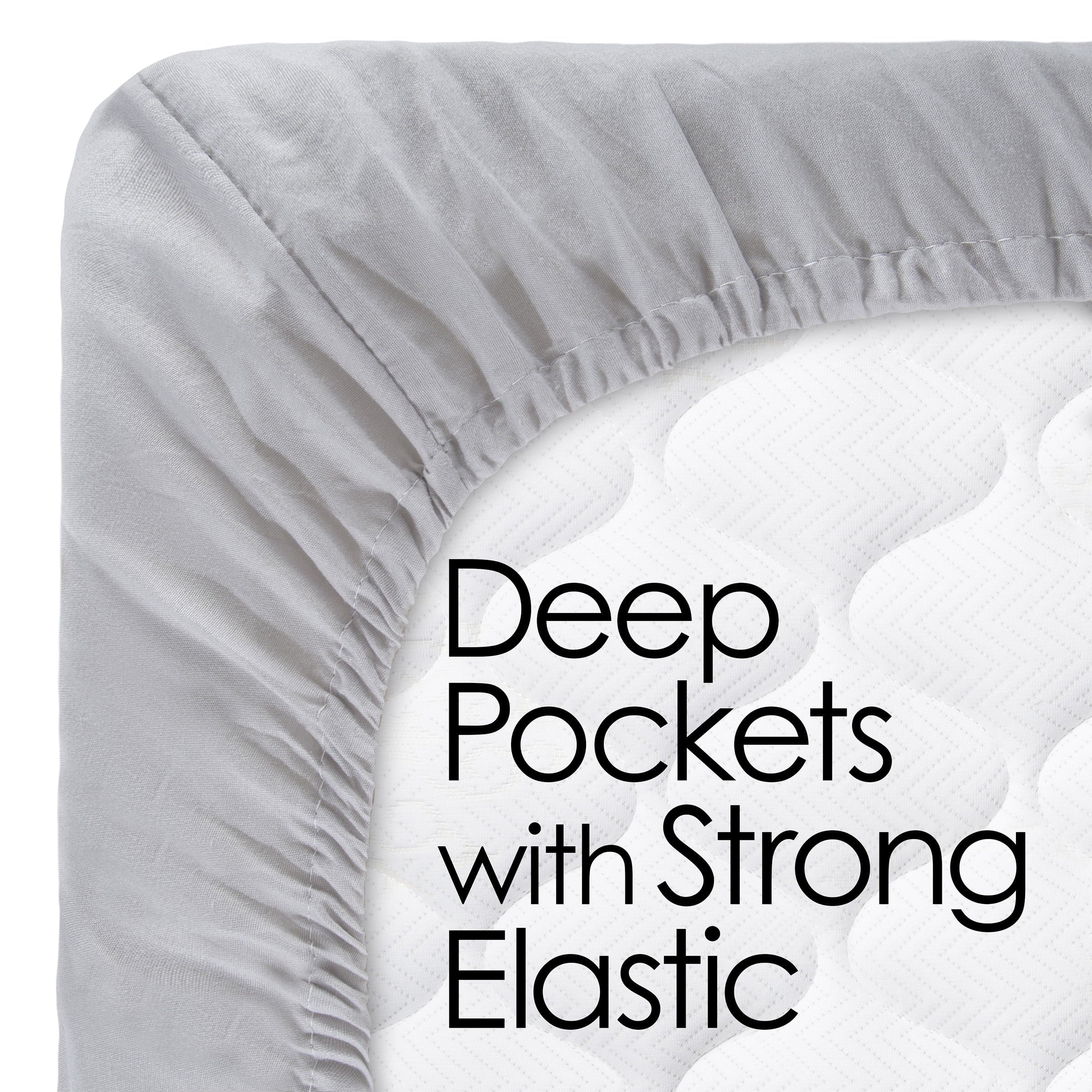 Cooling Sateen Set- 3 Piece Bed Linens-Fitted & Flat s, Plus A Pillowcase-Wrinkle, Stain & Fade Resistant (Twin, White) - Premium Ultra-Soft Pillowcase Pair for Sleeping Detail