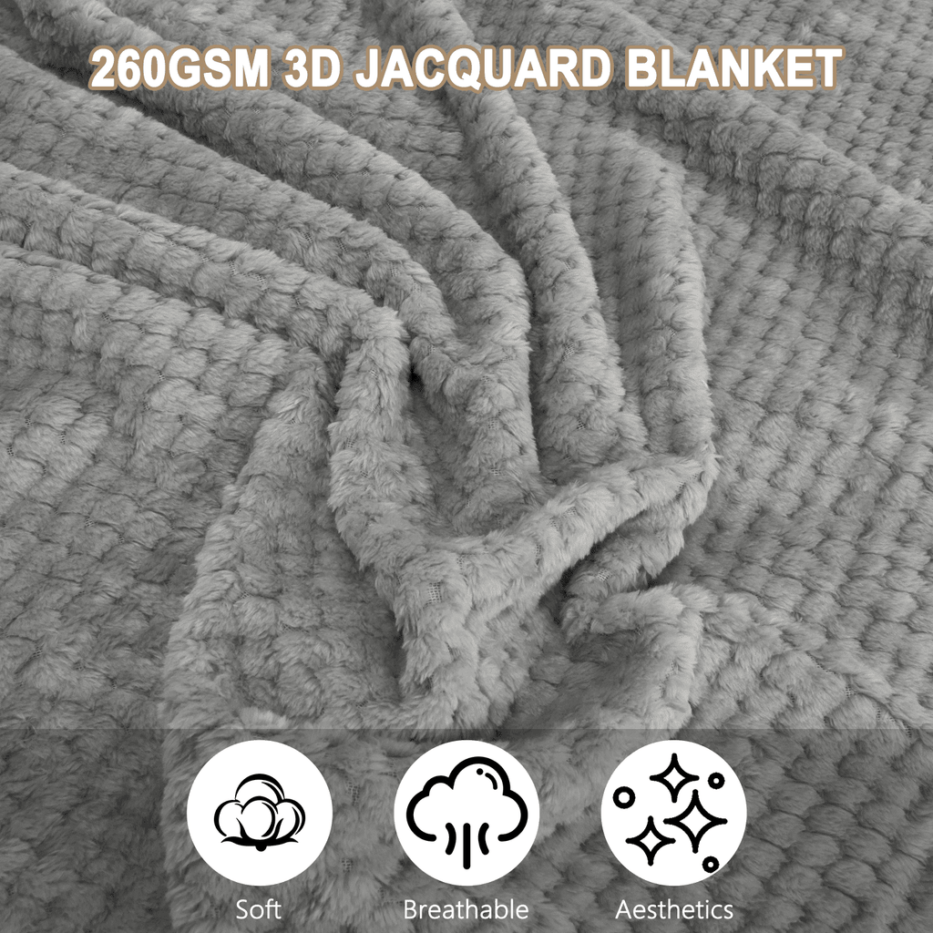 Decorative Knitted Soft Jacquard for Couch, Waffle Weave Fuzzy s for Home Decor, Lightweight and Warm Bed s for Bed Sofa Office Travel - Lightweight Plush Warm Blanket for All Seasons Detail