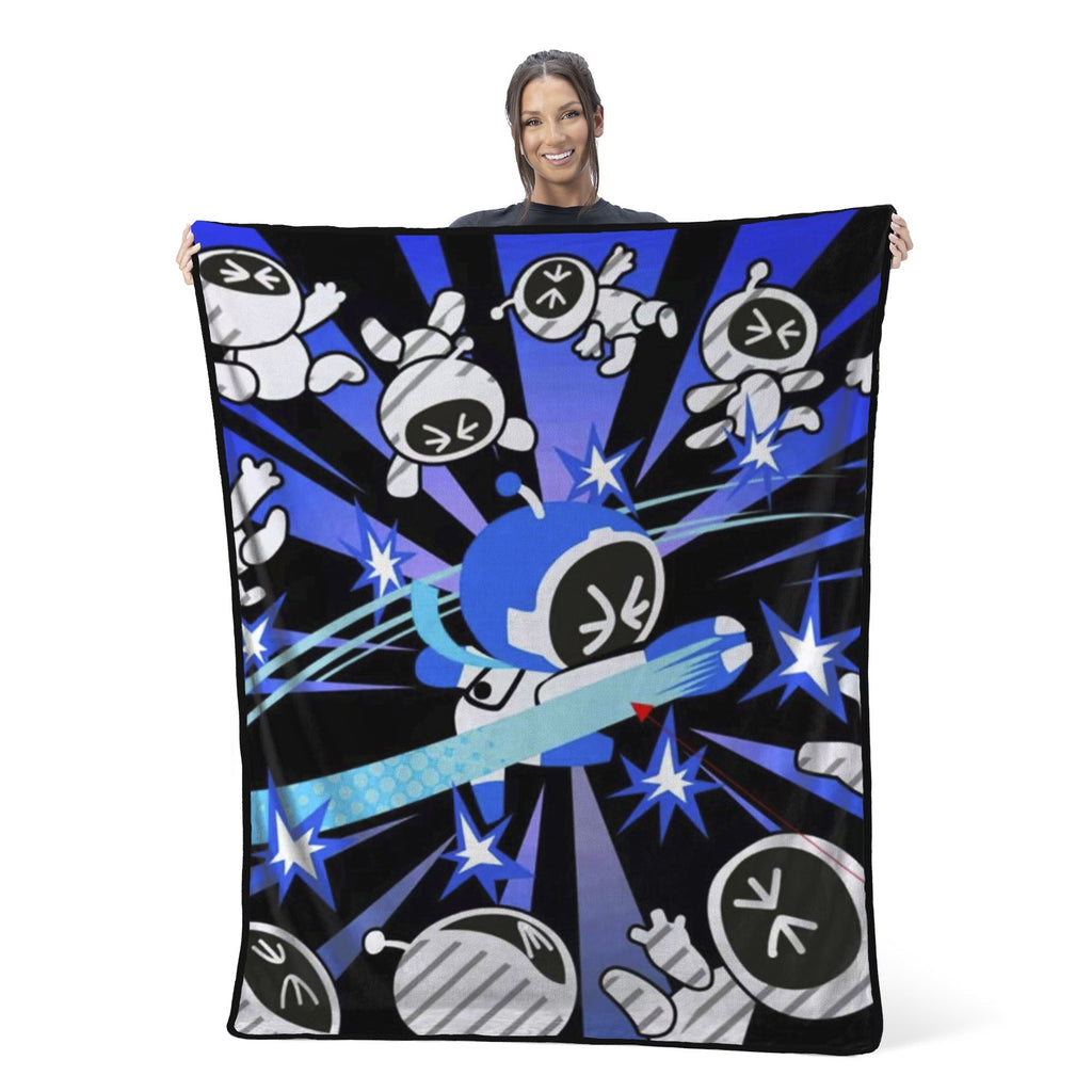 Reversible Sherpa Silk Touch Throw Blanket for Kids, 46x60 inches - Lightweight Plush Warm Blanket for All Seasons Detail