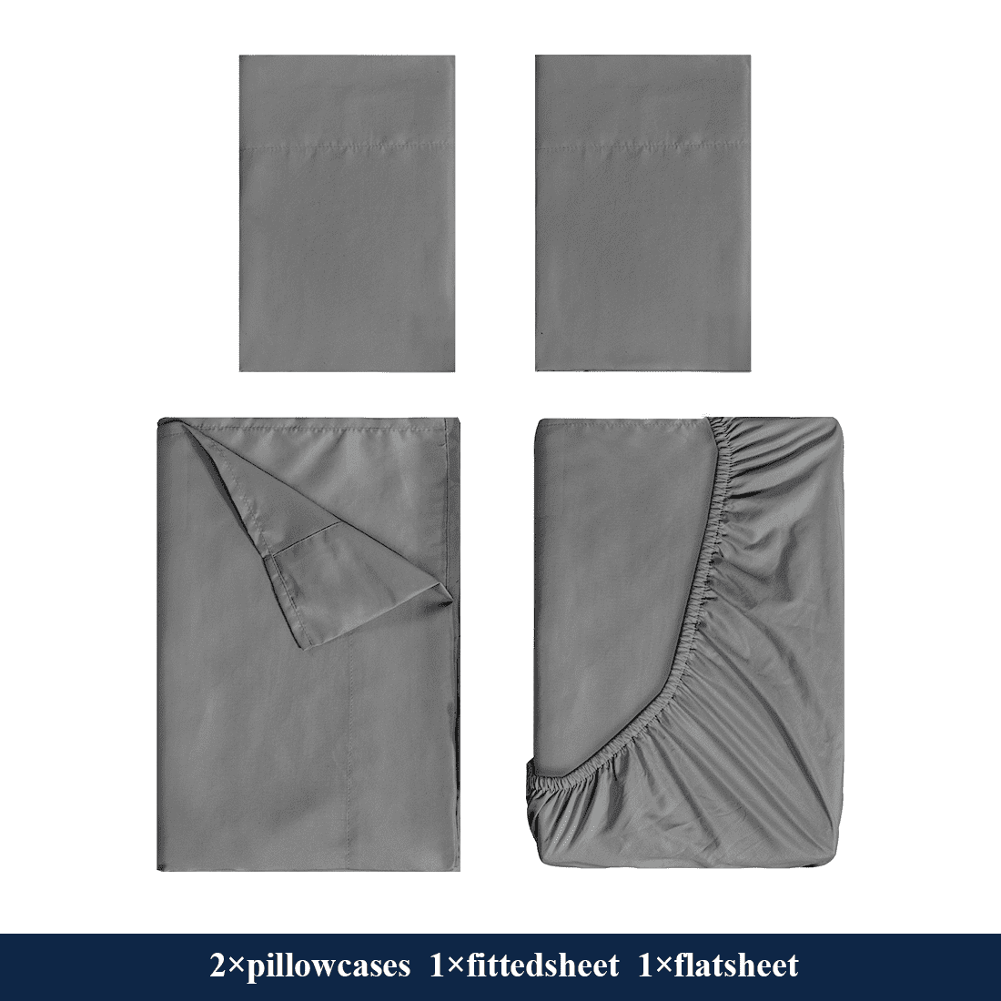 Wrinkle-Resistant Full Size Bed Sheets, 4 Piece Sheets 14” Deep Pocket Sheet & Pillowcase Sets Soft Microfiber Luxury Bedding Fitted Sh... - Premium Ultra-Soft Pillowcase Pair for Sleeping Detail