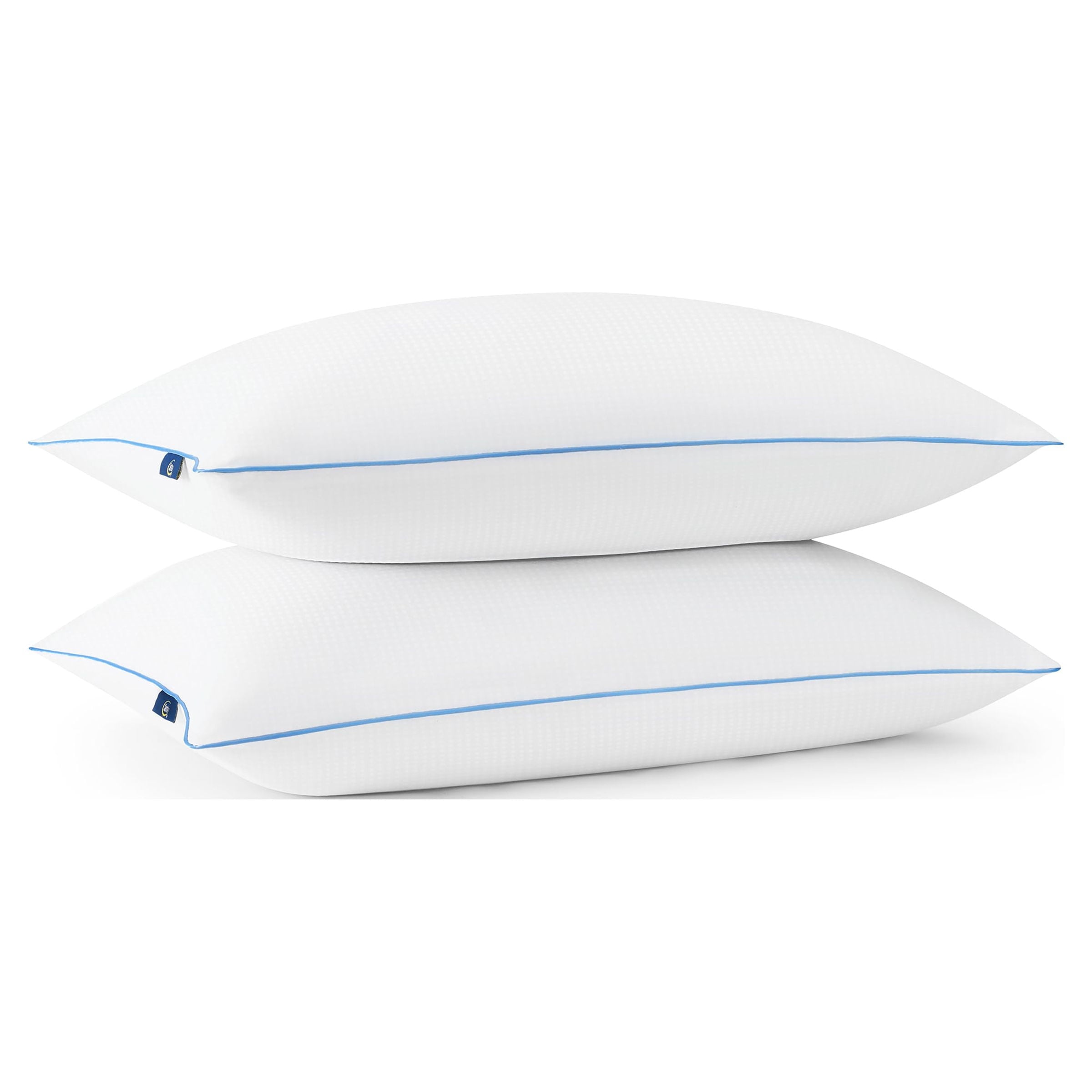 Decorative Plump Cool Nites Bed Pillow, Standard/Queen, 2 Pack - Ergonomic Memory Foam Pillow for Neck Pain Support Detail