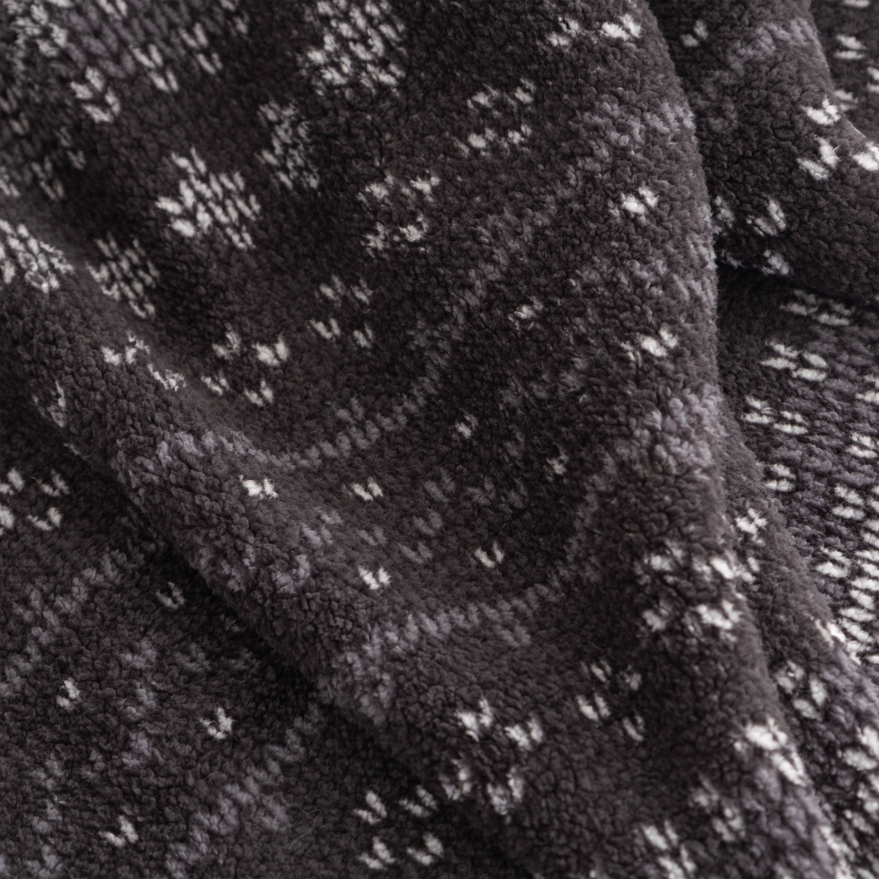 Super Soft Flannel Berkshire Life Reversible Printed Hampshire Soft Throw Blanket, Glacier Fair Isle - Cozy Fleece Throw Blanket for Couch & Bed Detail