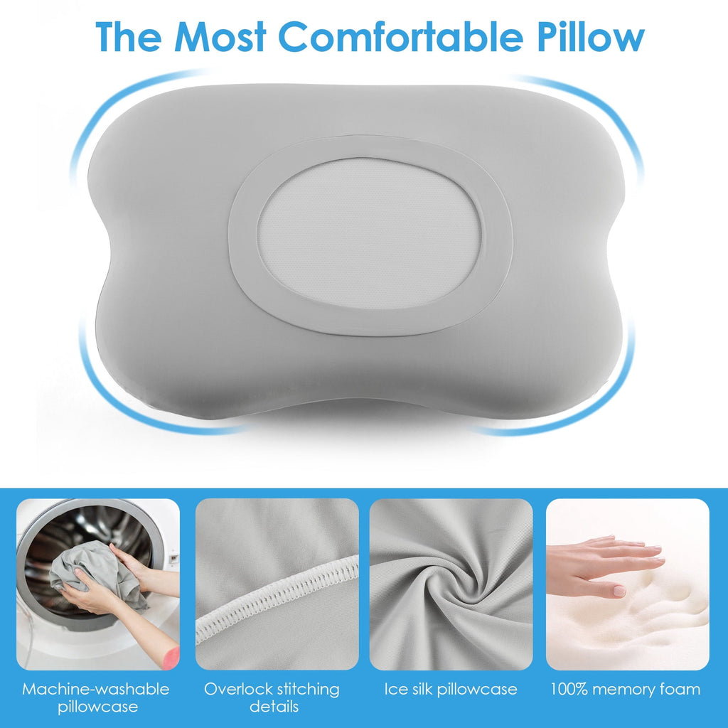Orthopedic Support Cervical Pillow Orthopedic Cervical Pillow for Neck Pain Relief, Memory Foam Bed Pillow with Pillowcase, Contour Bed ... - Ergonomic Memory Foam Pillow for Neck Pain Support Detail