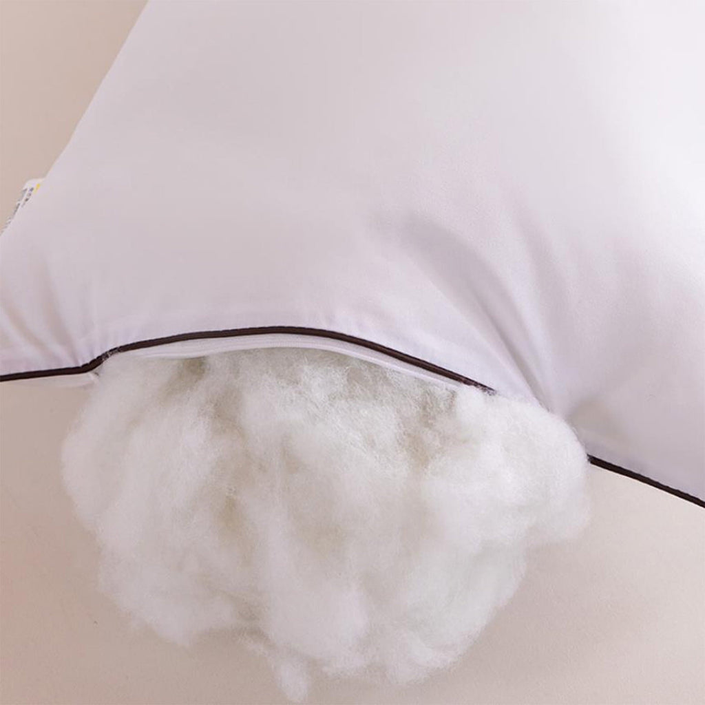 Decorative Plump Long Pillows For Bed King Clearance! 100*48cm White Gentle Support Soybean Pillow, Comfortable Breathable Bed Pillows... - Decorative Throw Pillow Cushion for Sofa & Bed Detail