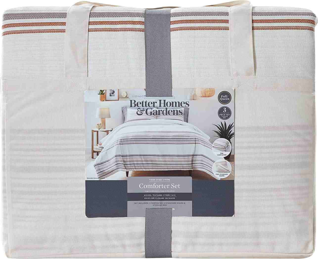 Hypoallergenic Cloud 3-Piece Red Yarn Dye Stripe Comforter Set, Full/Queen - Hypoallergenic Ultra-Fluffy Quilt for Winter Detail